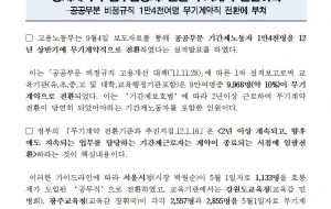 [논평] 상시지속적업무담당자 전원무기계약 전환하라-공공부문 무기계약실적보고에 부쳐 사진