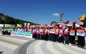 무기한 단식농성 6일차 청와대 긴급 기자회견 사진