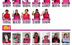 7기 전국동시선거 중앙위원 및 대의원 후보 소개 사진